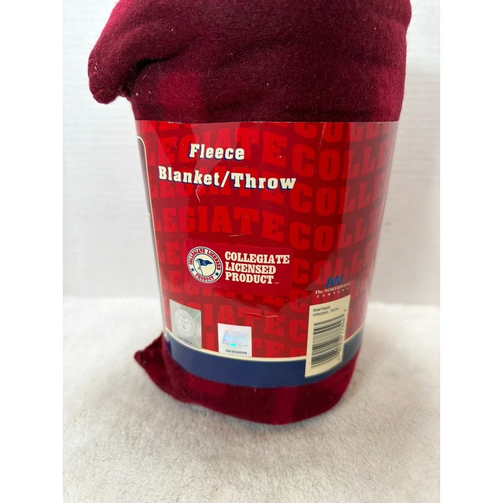 NWT Virginia Tech Hokies VT Fleece Blanket Throw The Northwest Company‎ 50